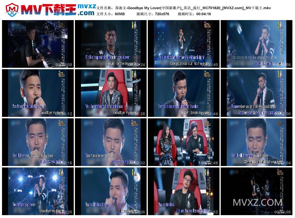 郑迦文-Goodbye My Lover(中国新歌声)_英语_流行_MC701820